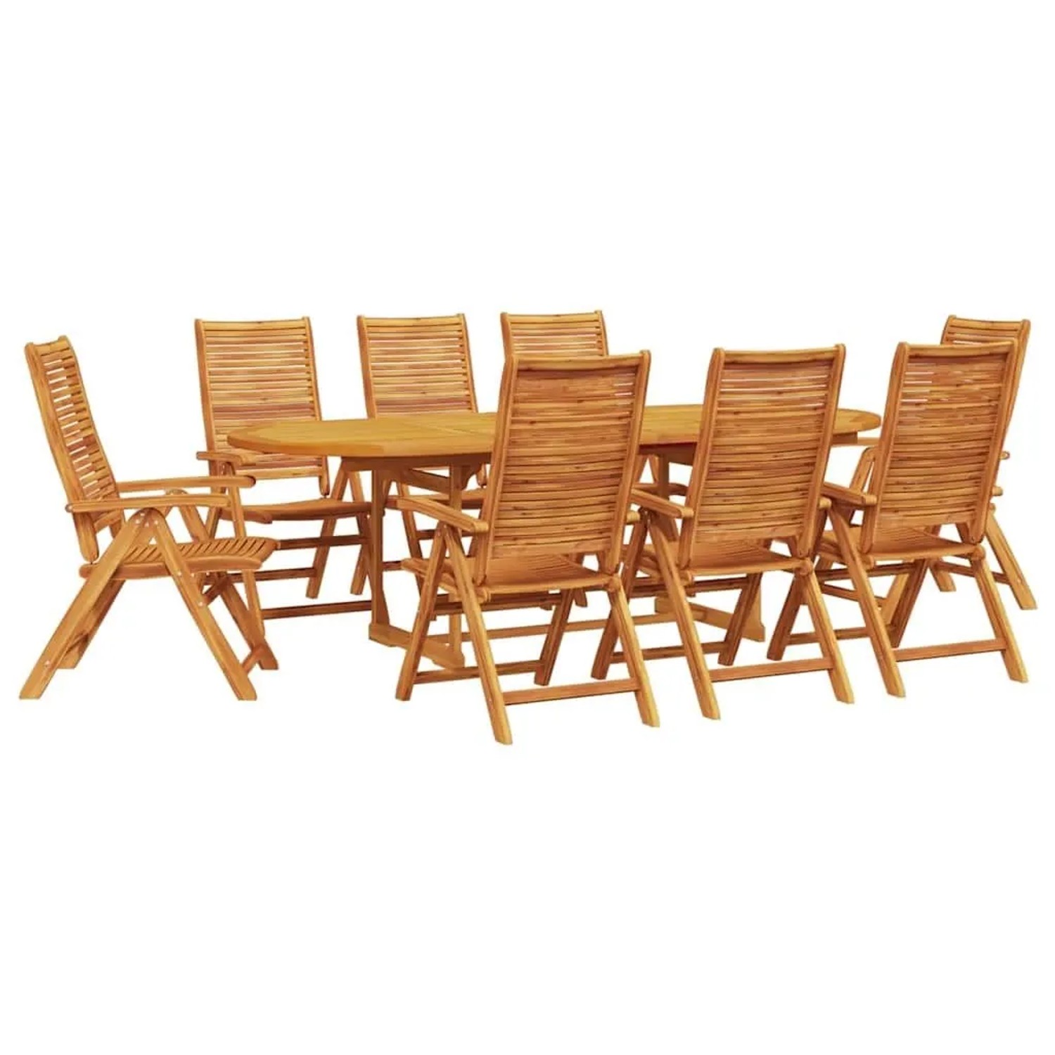 vidaXL Garten Essgruppe 9 Stk Braun Massivholz Akazie 3375723