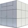Modernes, anthrazit-graues Bertilo Gartenhaus HPL 1 (228x230cm) aus Holz mit Flachdach.