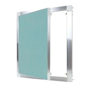 Protektor Revisionsklappe 40x40cm mit Alu Rahmen und Gipskarton Einlage, silber.