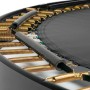 Detailansicht: Schwarzes Salta Royal Baseground Trampolin (Ø 251 cm) mit Federn und Schutzrand.