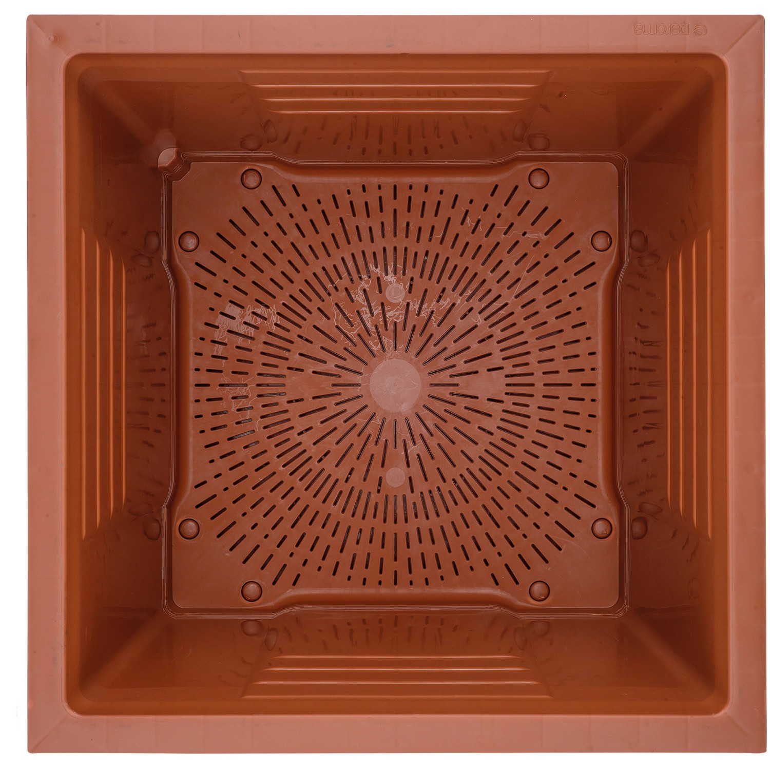 Deroma Pflanzkübel Cubo Millennium mit Rollen 49 cm x 49 cm x 49 cm