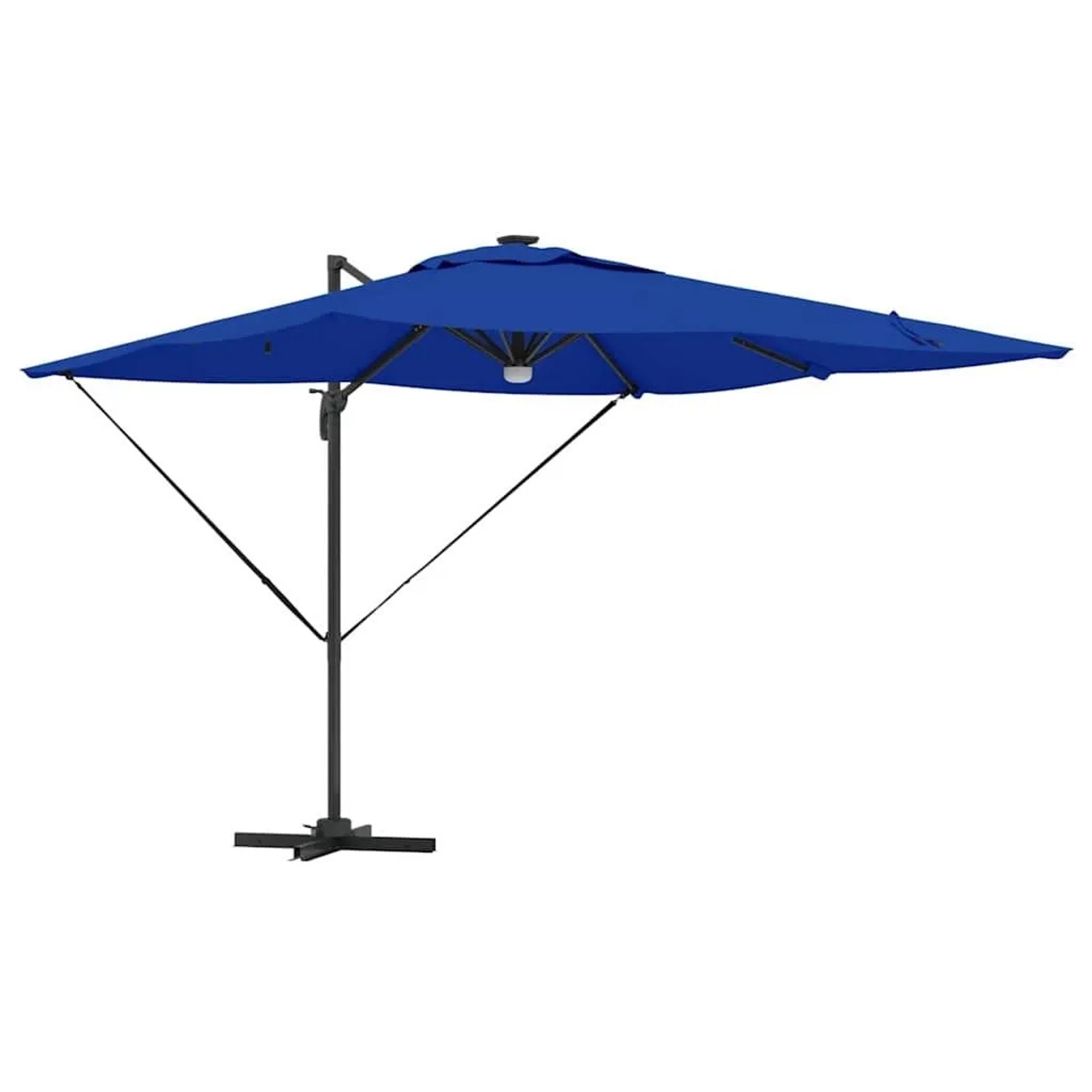 vidaXL Roma Parasol Blau 286 x 284 x 270 cm Aluminium und Polyester 42003356