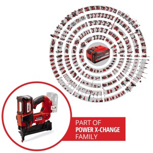 Einhell Akku-Tacker Fixetto 18/38 S mit Akku, Teil der Power X-Change Familie.