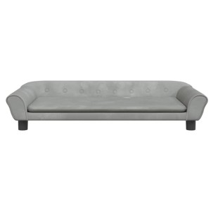 vidaXL Hundebett Hellgrau 100x50x21 cm Samt 172006