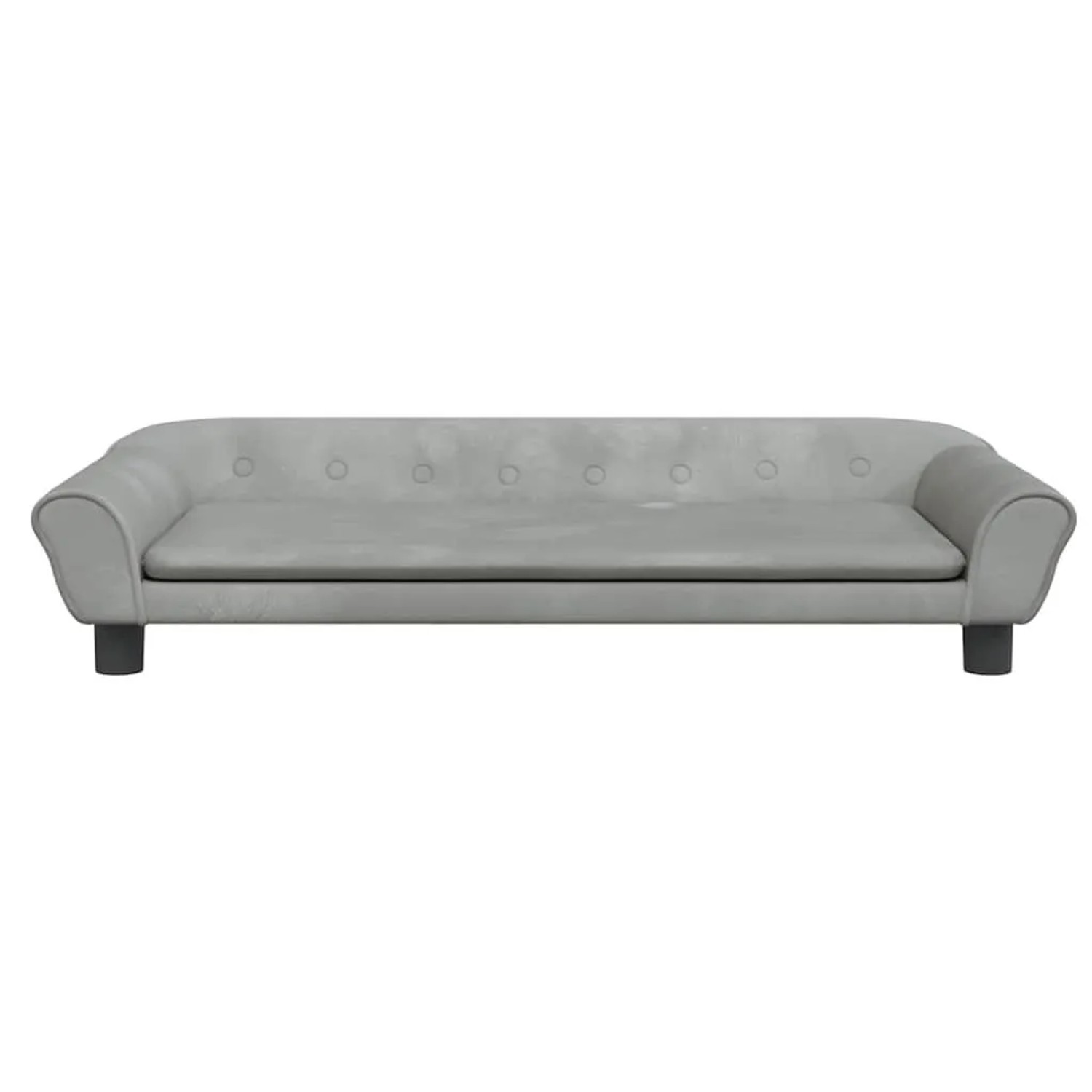 vidaXL Hundebett Hellgrau 100x50x21 cm Samt 172006_3