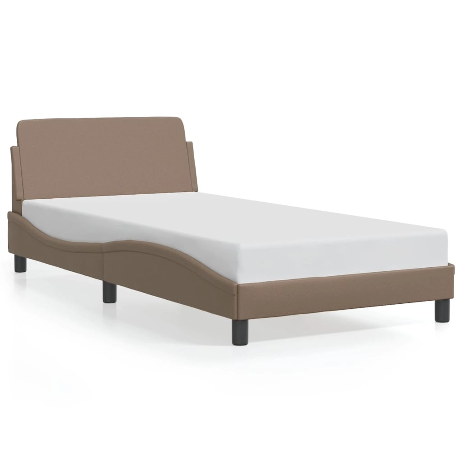 vidaXL Bettgestell Dover Cappuccino-Braun 100x200 cm Kunstleder 373142 günstig online kaufen