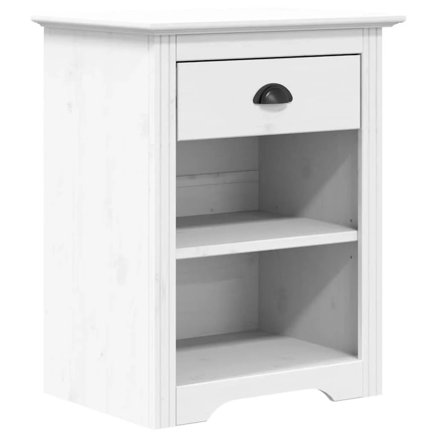 vidaXL Nachttisch BODO Weiß 53x38,5x67 cm Massivholz Kiefer 355053