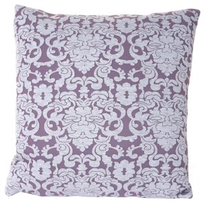 Quadratisches MCW Deko-Kissen 45x45cm in Lila mit hellem Barockmuster. Ideal als Sitzkissen.