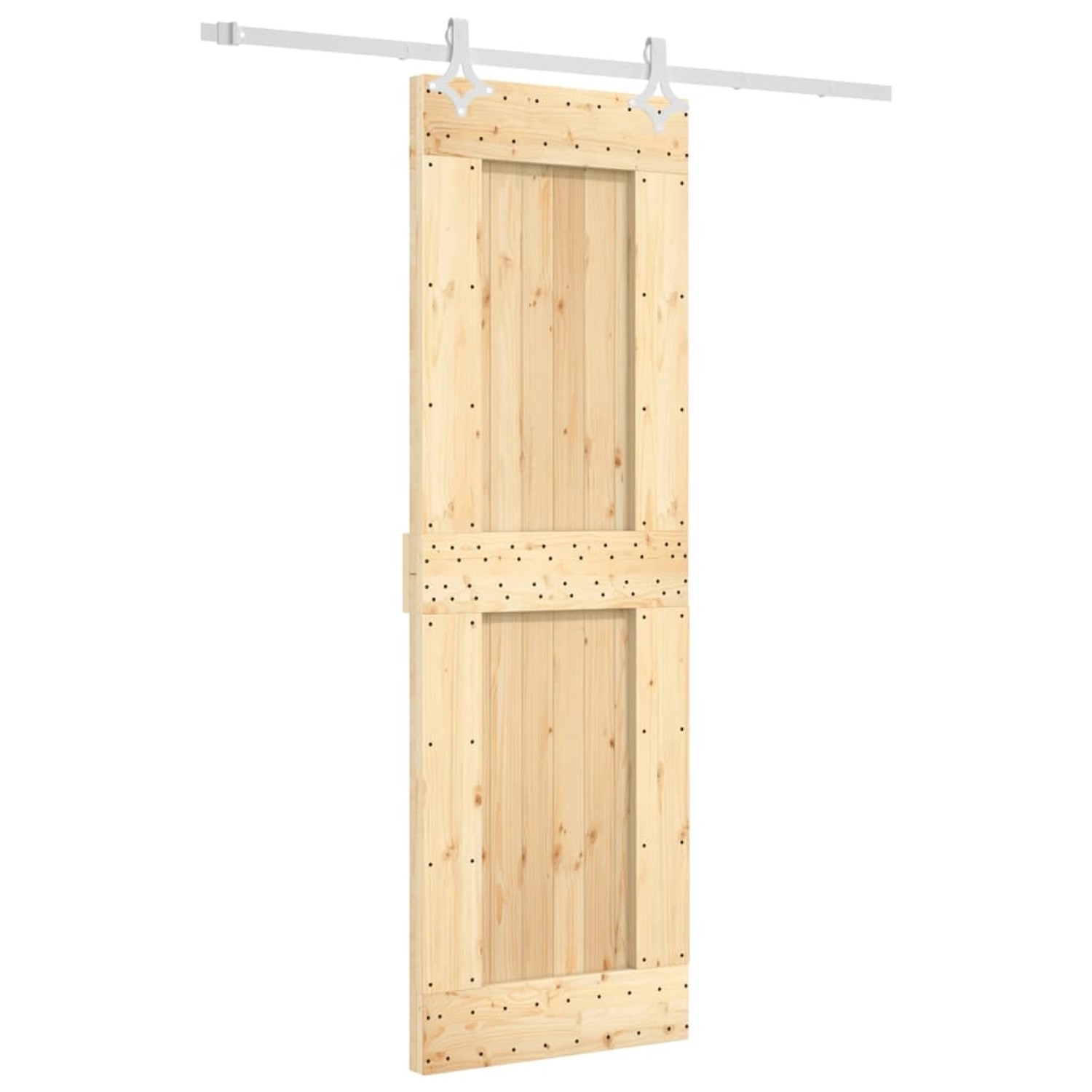 vidaXL Schiebetür mit Beschlag 70x210 cm Massivholz Kiefer 3203165 günstig online kaufen