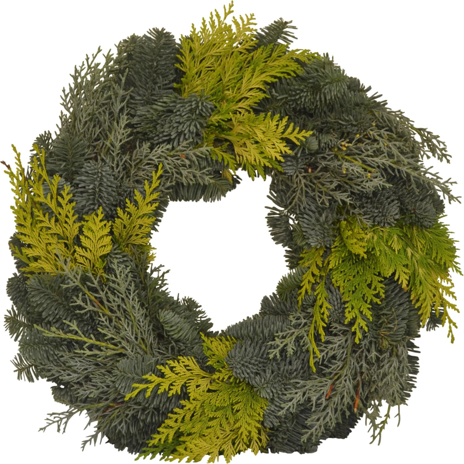 Adventskranz Koniferen-Mix Römischer Teller Ø ca. 35 cm