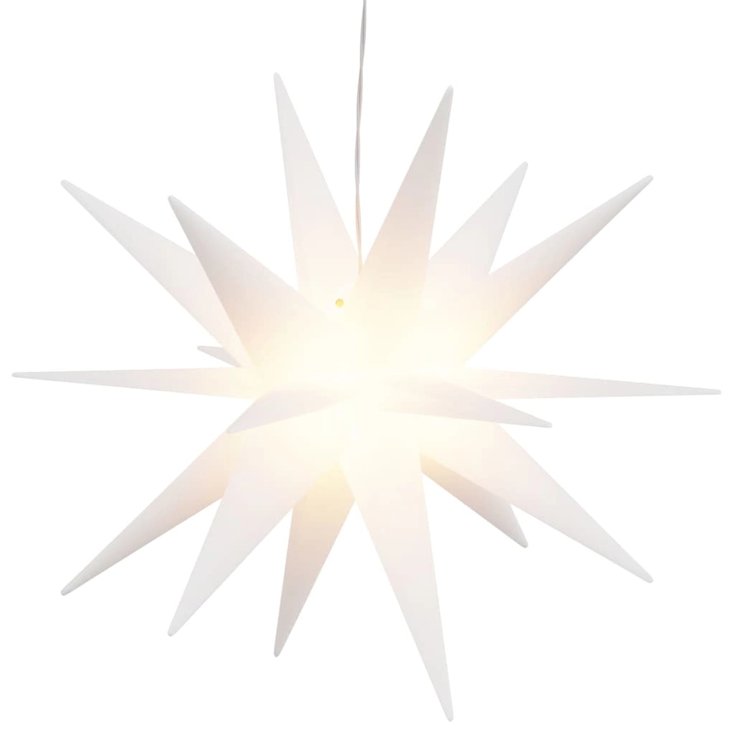 vidaXL LED-Weihnachtsstern Faltbar Weiß 100 cm 356194