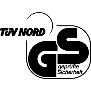 TÜV Nord GS Zeichen für geprüfte Sicherheit des Hudora Turnrecks Fabian.