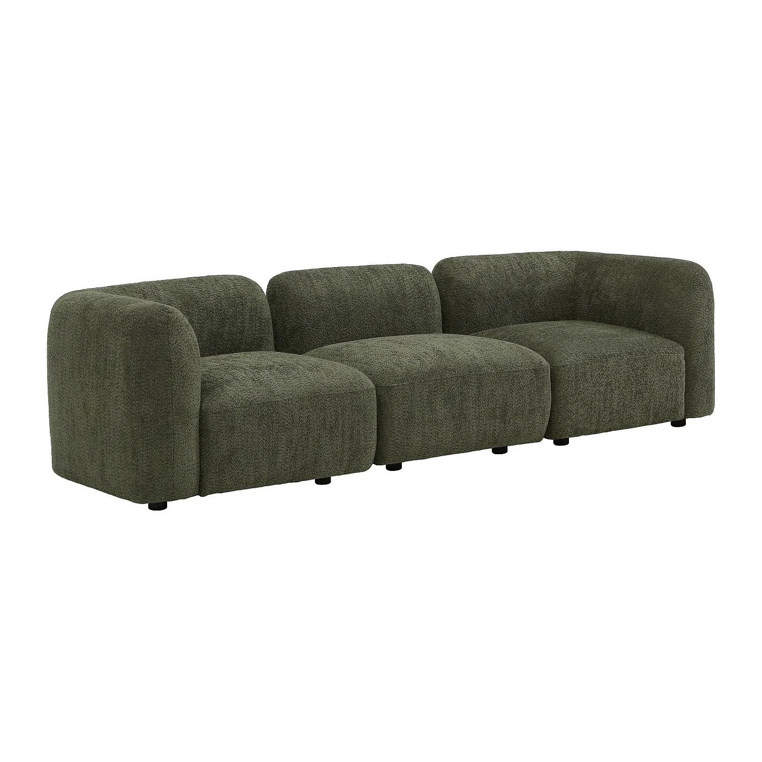 Vente-unique Modulierbares Sofa Danepi Grün 268 cm
