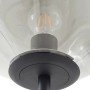 Detailaufnahme: Moderne Lindby Stehlampe Lelia aus Glas und Alu, E27 Fassung.