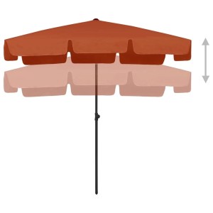 vidaXL Strandschirm Terrakottarot 200x125 cm 314732