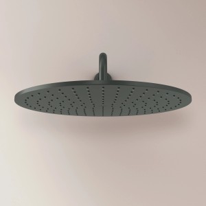 Runde, graue Ideal Standard Kopfbrause Idealrain Atelier, Ø400mm. Regendusche für Dusche.