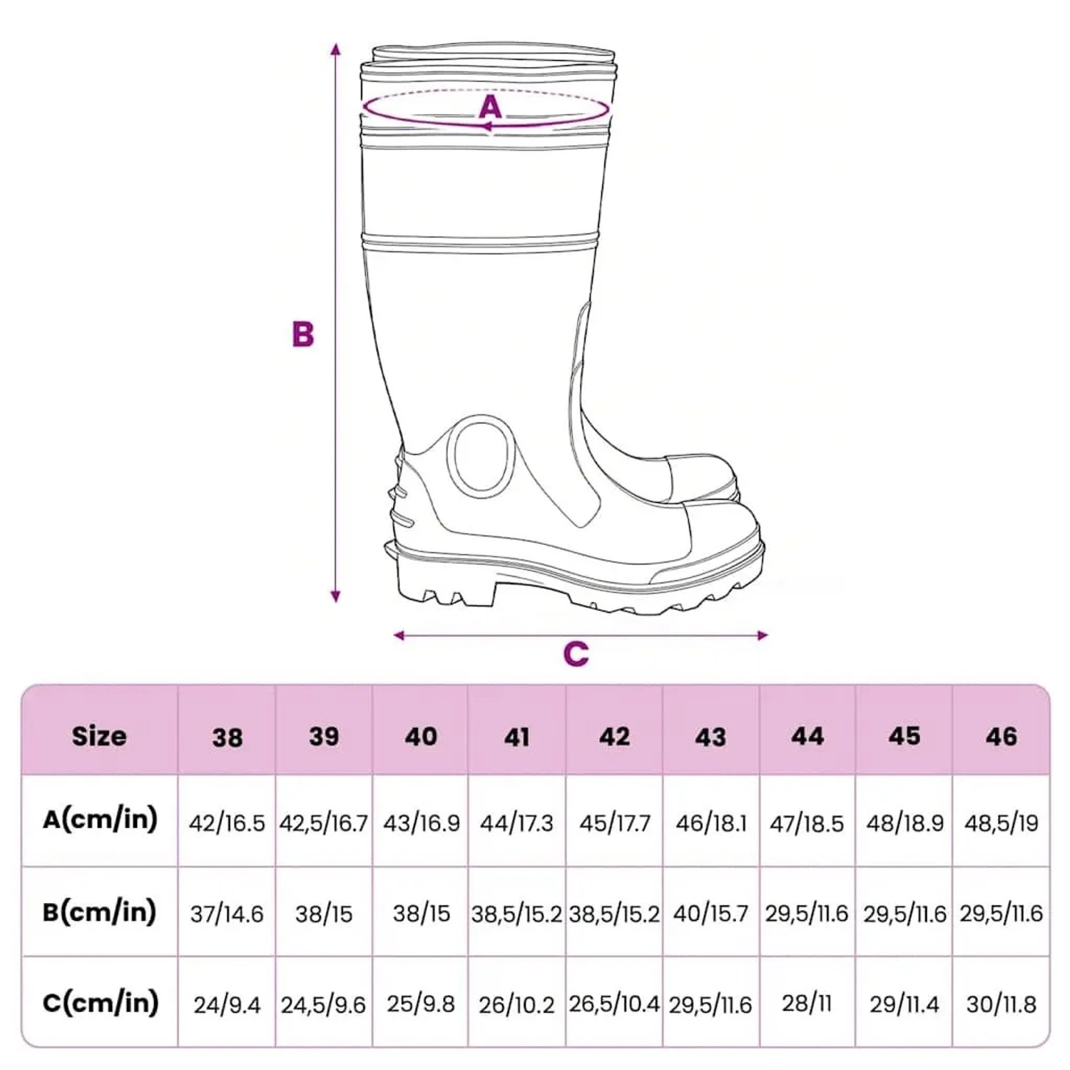 vidaXL Gummistiefel Schwarz Größe 39 PVC 137588_9