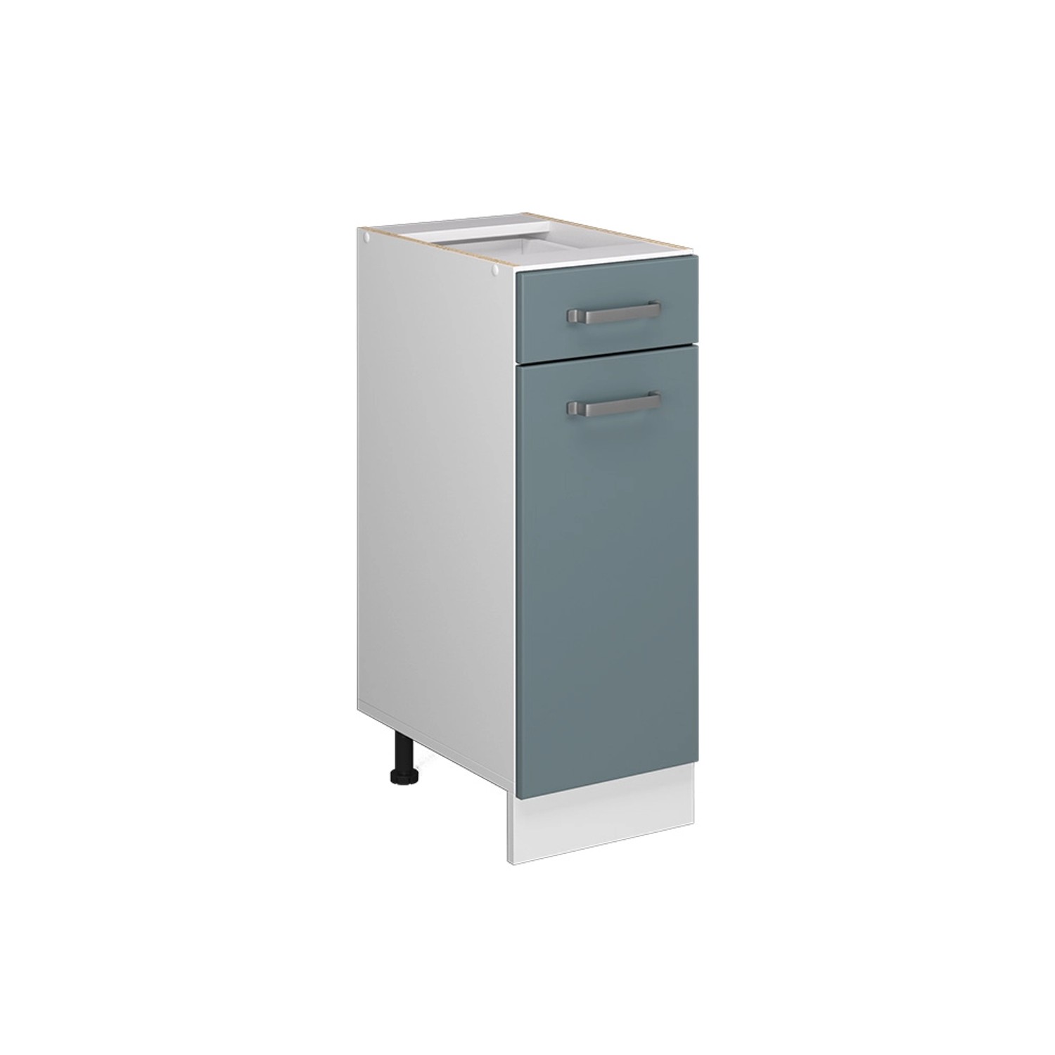 Vicco Küchenunterschrank R-Line Blau-Grau/Weiß 30 cm ohne Arbeitsplatte