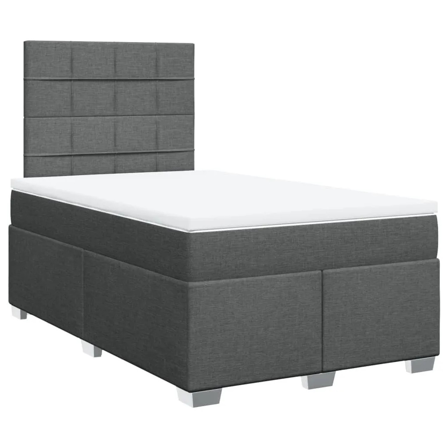 vidaXL Boxspringbett mit Matratze Dunkelgrau 120x200 cm Stoff 3290456 günstig online kaufen