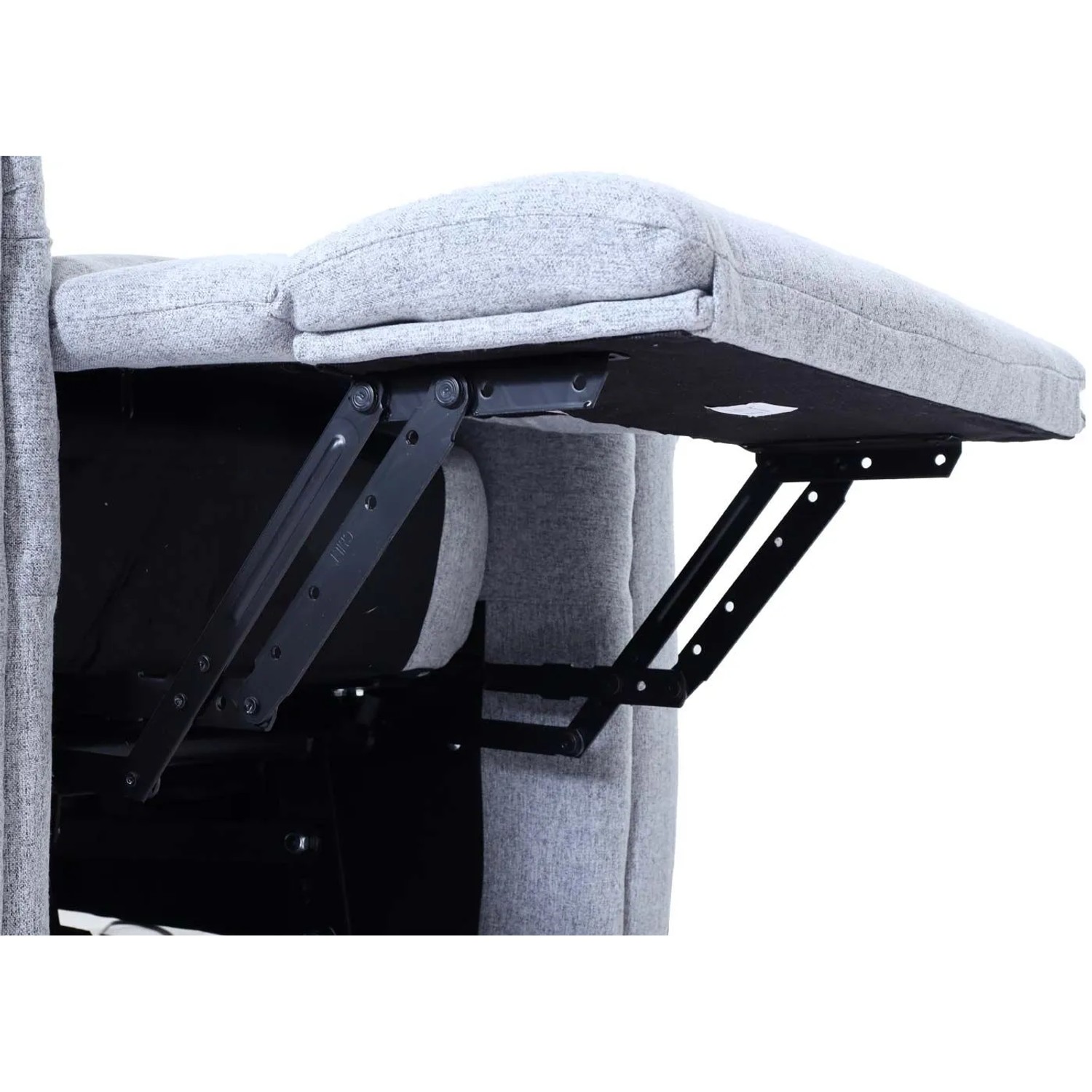 Berlinlodge Massage-Fernsehsessel HxBxT 144x83x83 cm Sitzhöhe 50 cm Liegefunktion Aufstehhilfe Heizfunktion Stoff/Textil Hellgrau Massagesessel Sessel_7