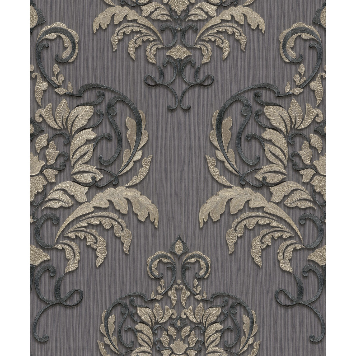 Erismann Vliestapete Spotlight Ornament Barockmuster Dunkelgrau FSC®