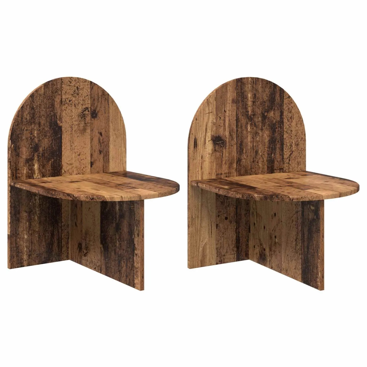 vidaXL Nachttisch 2 Stk Altholz 48 x 49 x 65 cm Holzwerkstoff 8001128