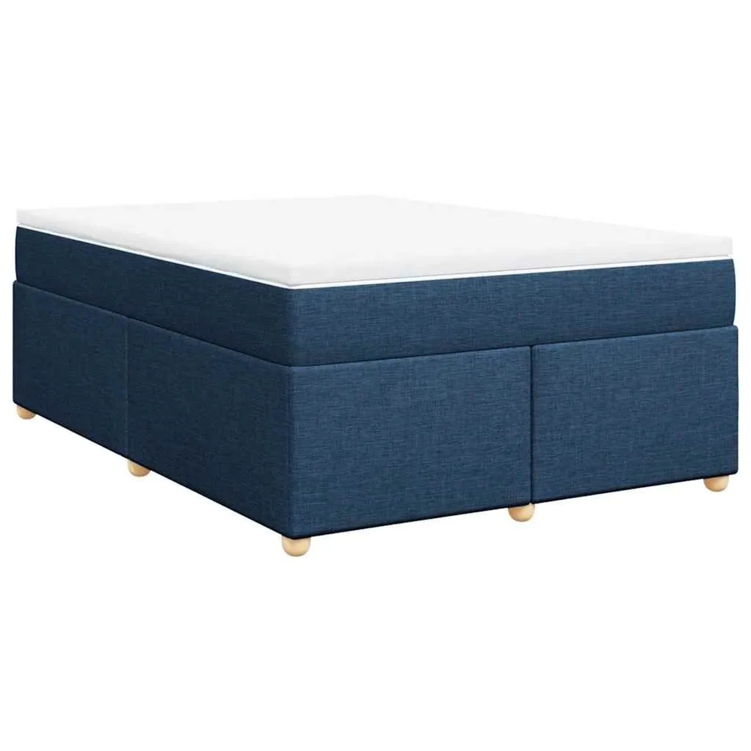 vidaXL Boxspringbett mit Matratze Blau 140x190 cm Stoff 3285379 günstig online kaufen