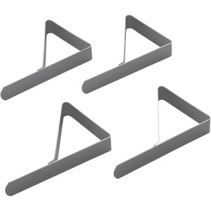 Fackelmann Tischtuchklammern, 4er-Set aus Edelstahl für Tischdecken im Freien.