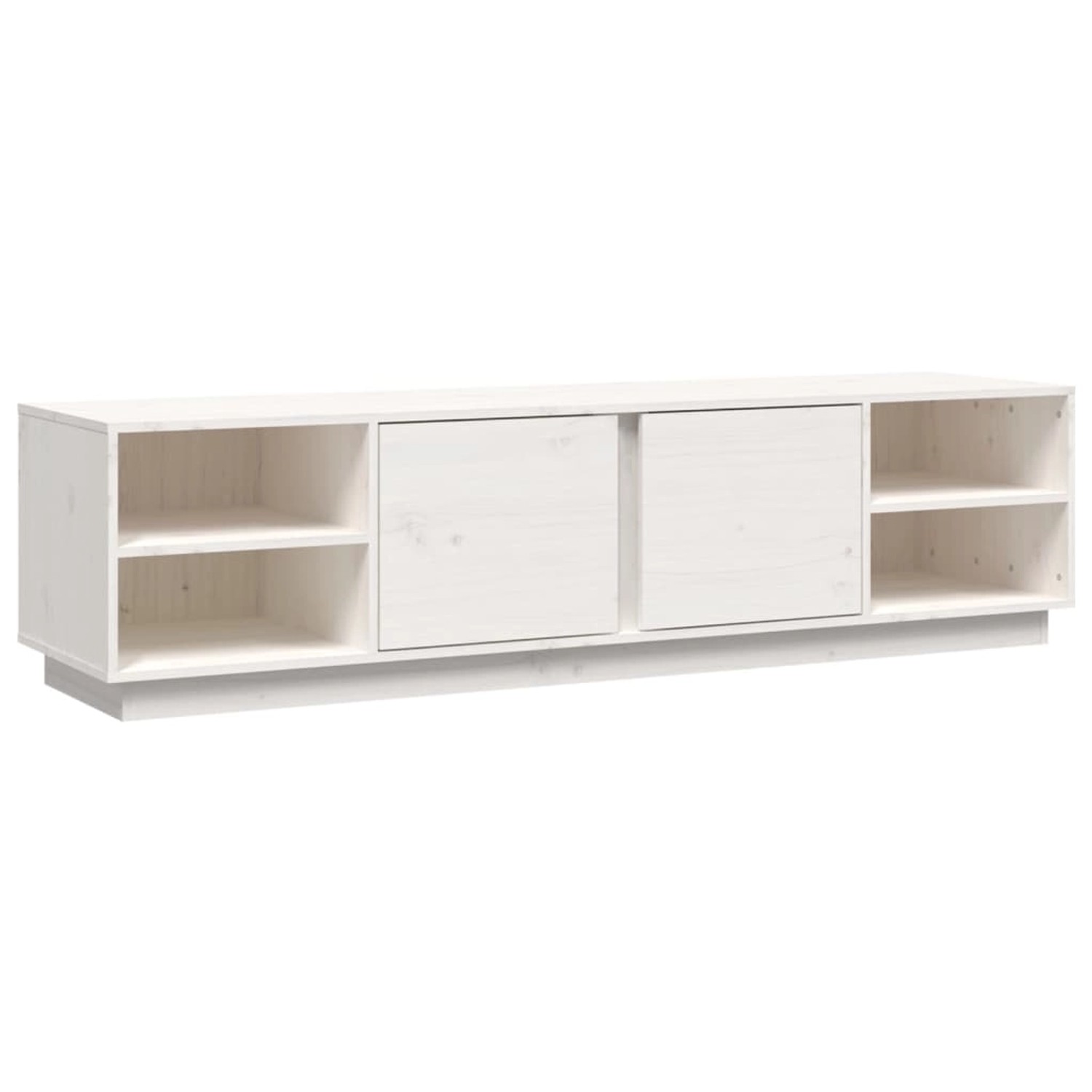 vidaXL TV-Schrank Weiß 156x40x40 cm Massivholz Kiefer 814455