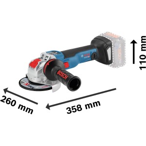 Bosch Professional Akku-Winkelschleifer GWX 18V-10 SC mit Akku und Ladegerät in L-Boxx.
