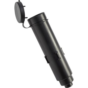 Leifheit Bodenhülse aus Kunststoff, 50 mm Durchmesser, für Wäschespinnen, mit Deckel.