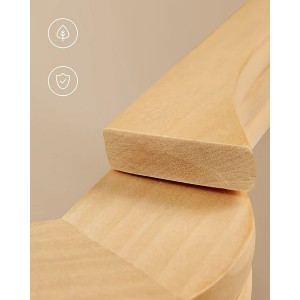 Songmics Kleiderbügel-Set Cason Holz Natur 10-teilig