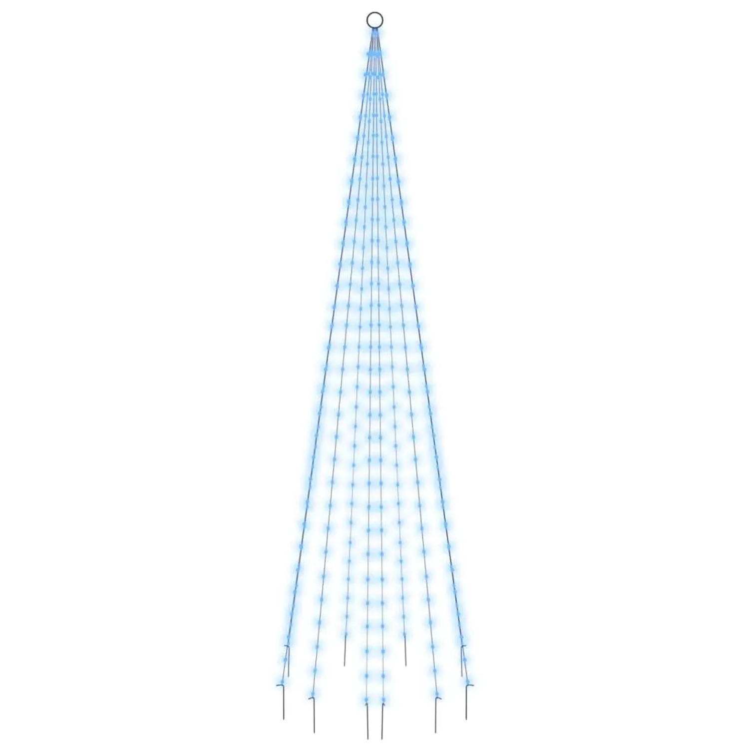 vidaXL LED-Weihnachtsbaum für Fahnenmast Blau 310 LEDs 300 cm 343524