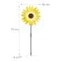 Relaxdays Windrad Blumenstecker Kunststoff Gelb 70 cm x 30 cm x 9 cm 70 g_4
