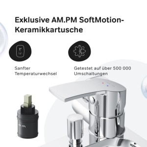 AM.PM Einhebel Wannenarmatur Brausearmatur Play Aufputz F8Y10000 Chrom