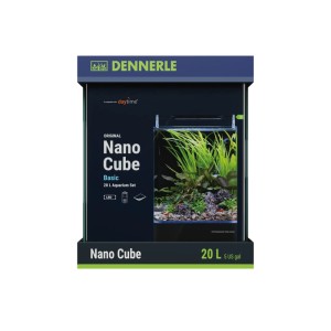 Dennerle Nano Cube Basic 20 l Aquarium Set mit LED-Beleuchtung und Filter.