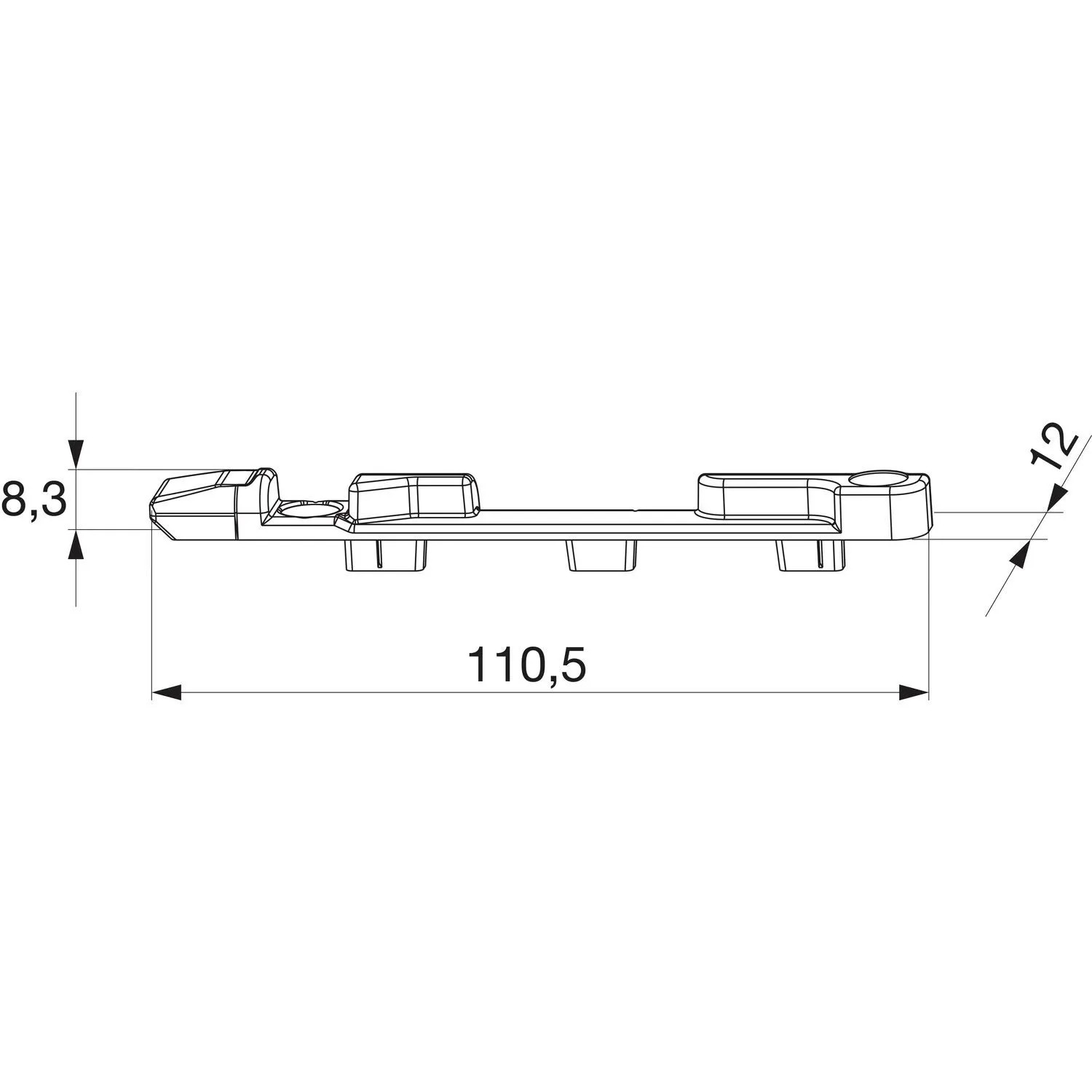 Maco Kippschließteil Pvc 12/20-13 Aluplast/Rehau/Schüco Rechts Silber