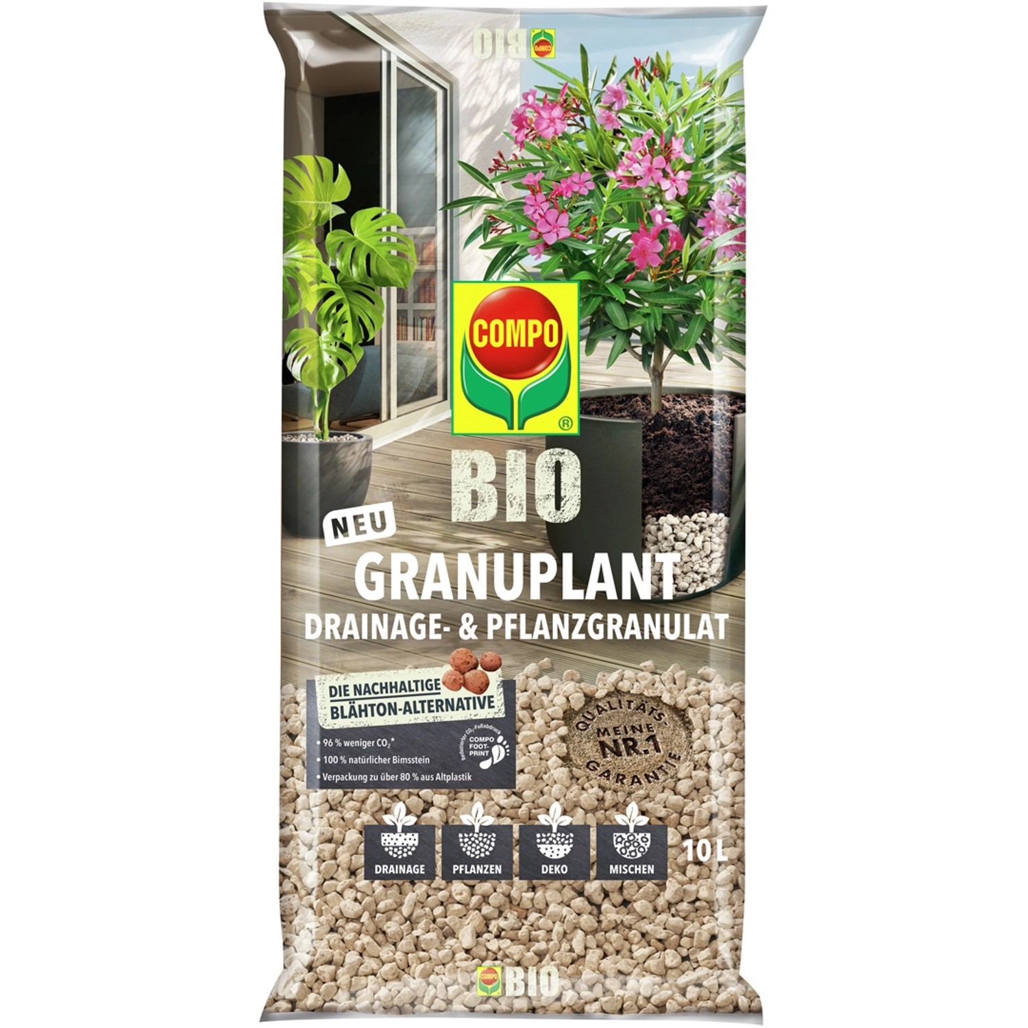 Compo BIO Granuplant® Drainage- und Pflanzgranulat 1 x 10l