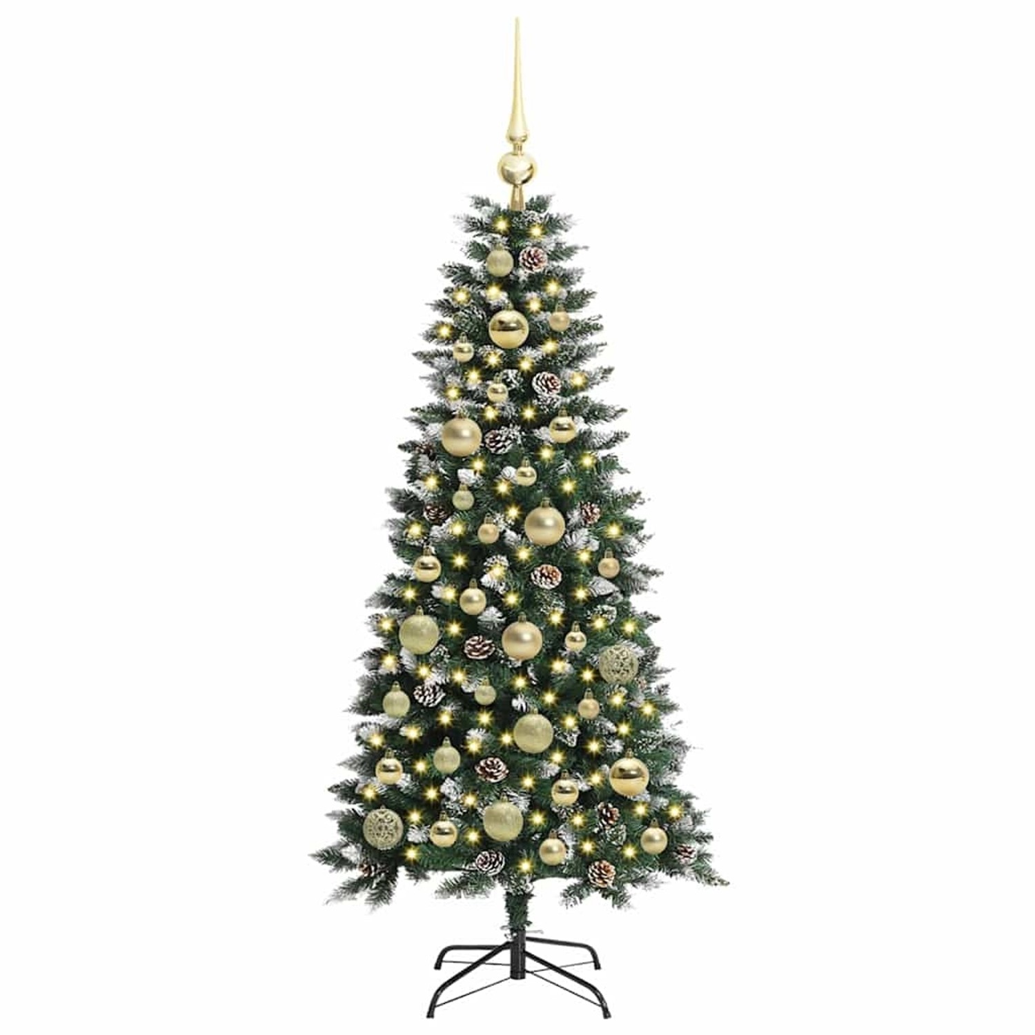 vidaXL Künstlicher Weihnachtsbaum mit 150 LEDs Grün 55 x 55 x 120 cm 3395800