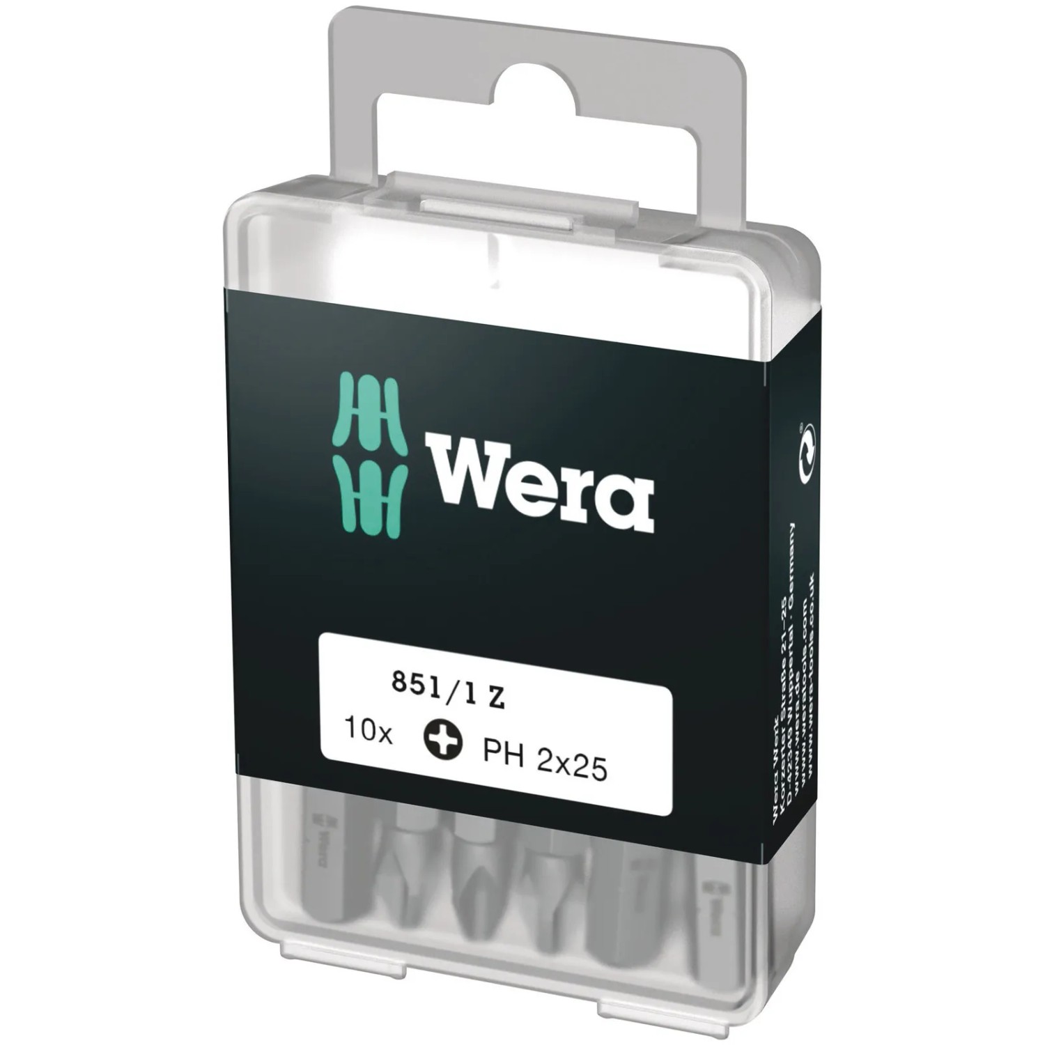 Wera Kreuzschlitz-Bit-Box PH2 x 25 mm 851/1 Z