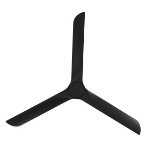 Schwarzer Lucci Air Deckenventilator Londo, 132 cm Durchmesser, mit drei Flügeln.