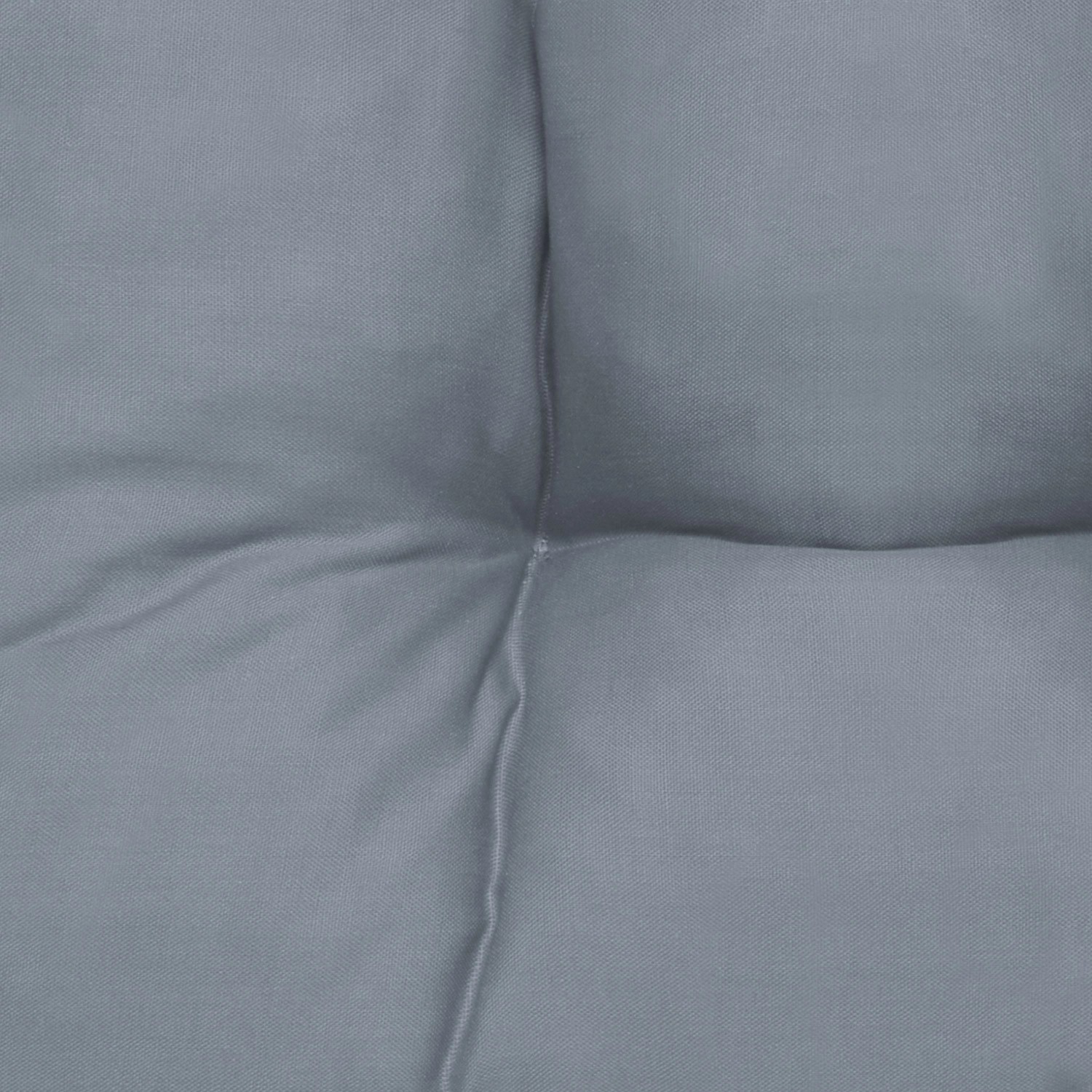 Detailaufnahme: Graues Beautissu Lisa Stuhlkissen, 40x40cm, gesteppt.