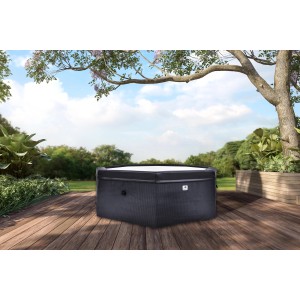 GardWell Whirlpool Unos, aufblasbarer achteckiger Pool für 6 Personen im Garten.