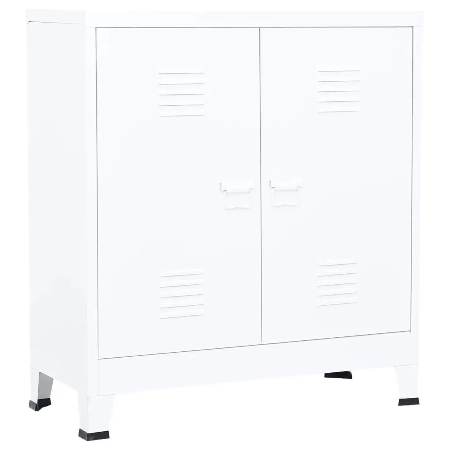 vidaXL Aufbewahrungstruhe Industrial Weiß 90x40x100 cm Stahl 339624