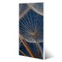 Weiße Magnettafel 37x78cm mit Pusteblumen Motiv. Metall Pinnwand für Notizen und Fotos.