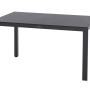 Rechteckiger, anthrazitfarbener Siena Garden Gartentisch Silva aus Ferrostone, 90x137,5 cm.