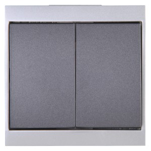 Kopp Serienschalter Malta in Anthrazit für die Wandmontage.