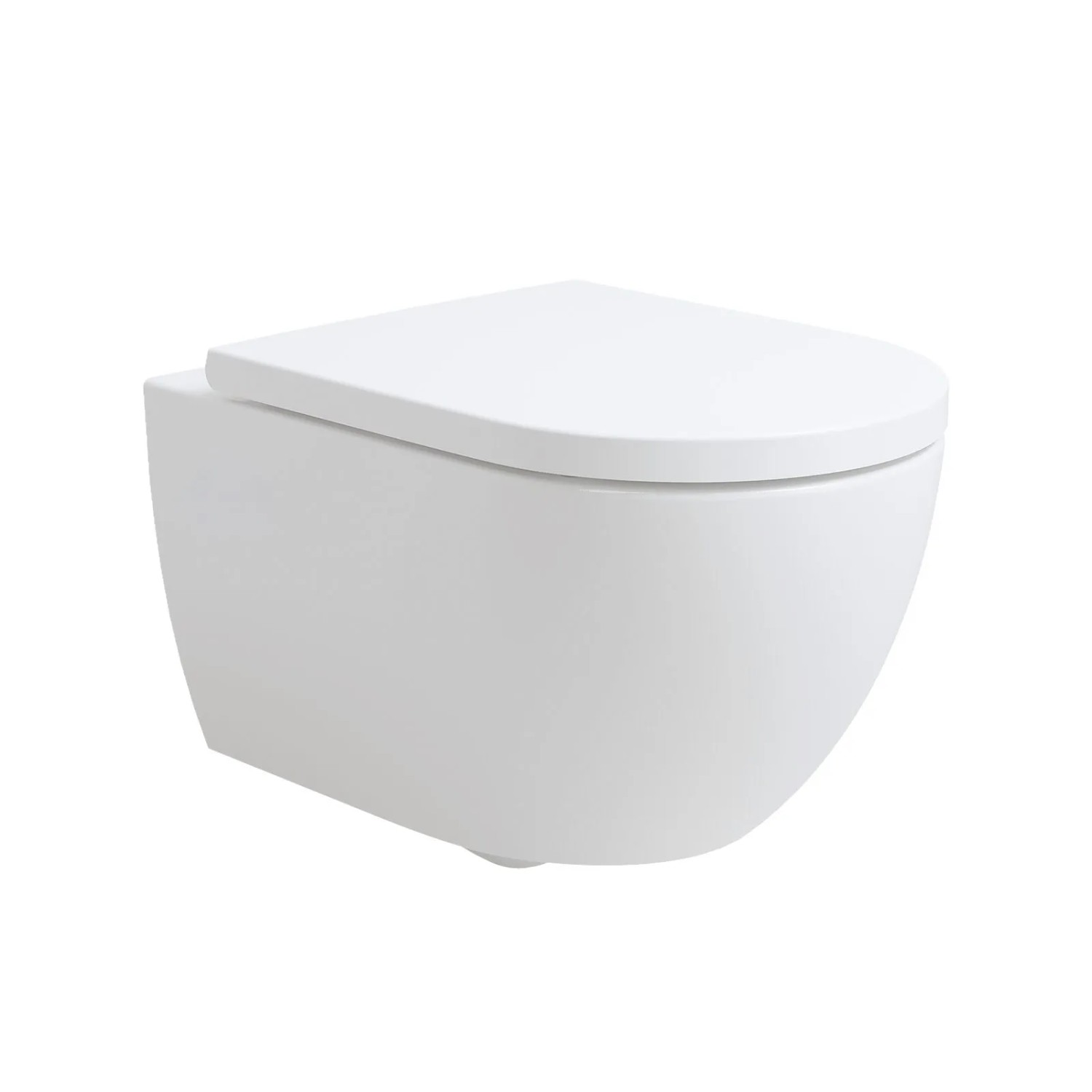 Stilform Whirlflush Hänge Wand WC Soho 3.0 Spülrandlos Tornado Spülung Weiß Glanz mit WC-Sitz Toilette