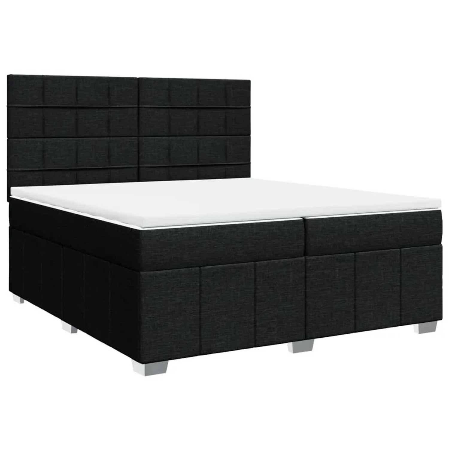 Thumbnail - vidaXL Boxspringbett mit Matratze Schwarz 200x200 cm Stoff 3291777
