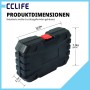 Schwarzer CCLIFE Werkzeugkoffer mit rotem Verschluss, Maße 28x18x7cm, für Bremszylinder Stecknuss Satz 1/2 Zoll.